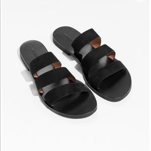 & Other Stories “Trio Suede Strap” Sandals